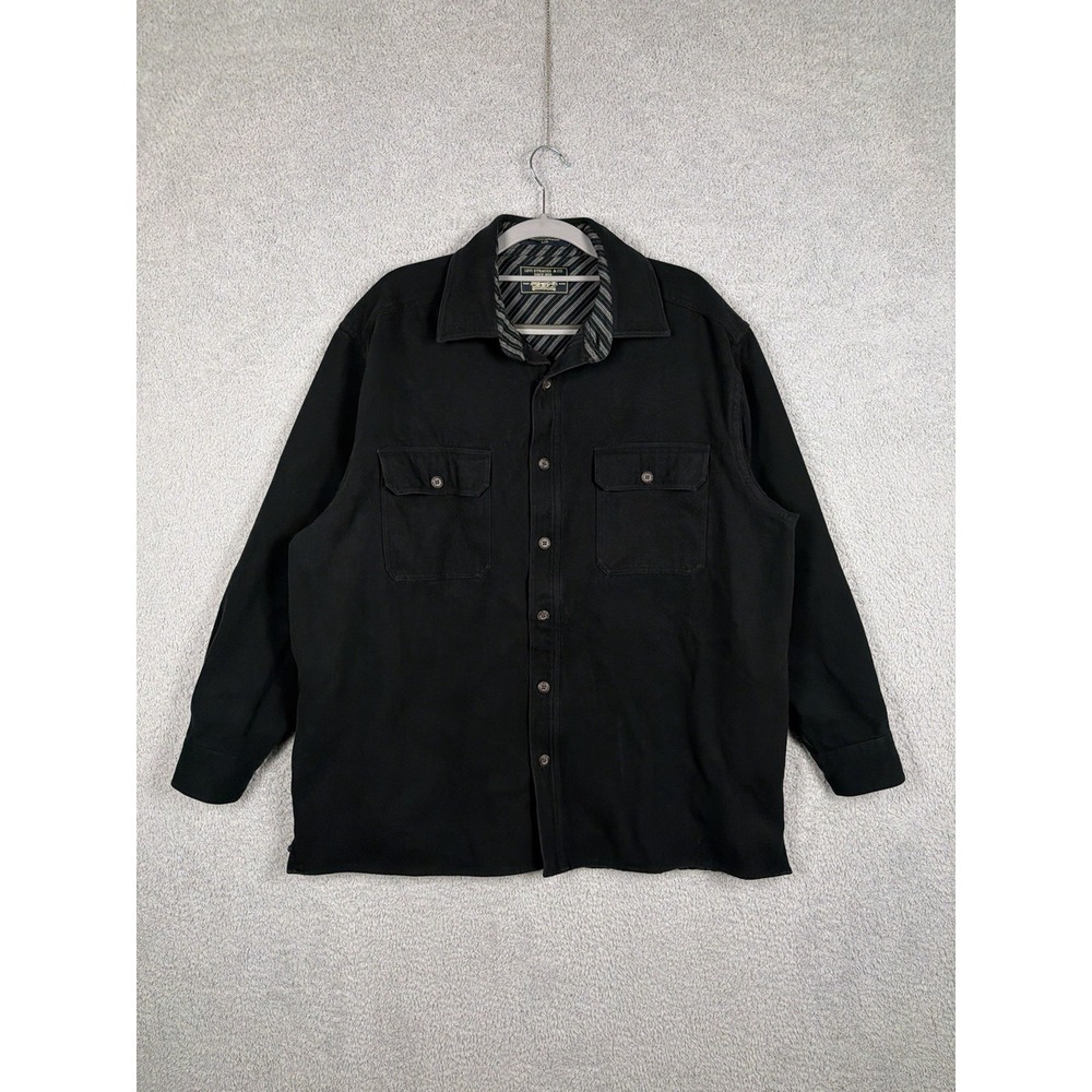 Levi Strauss & Co Heavy Shirt Jacket Shacket Black Lined Mens Size L - Picture 1 of 5